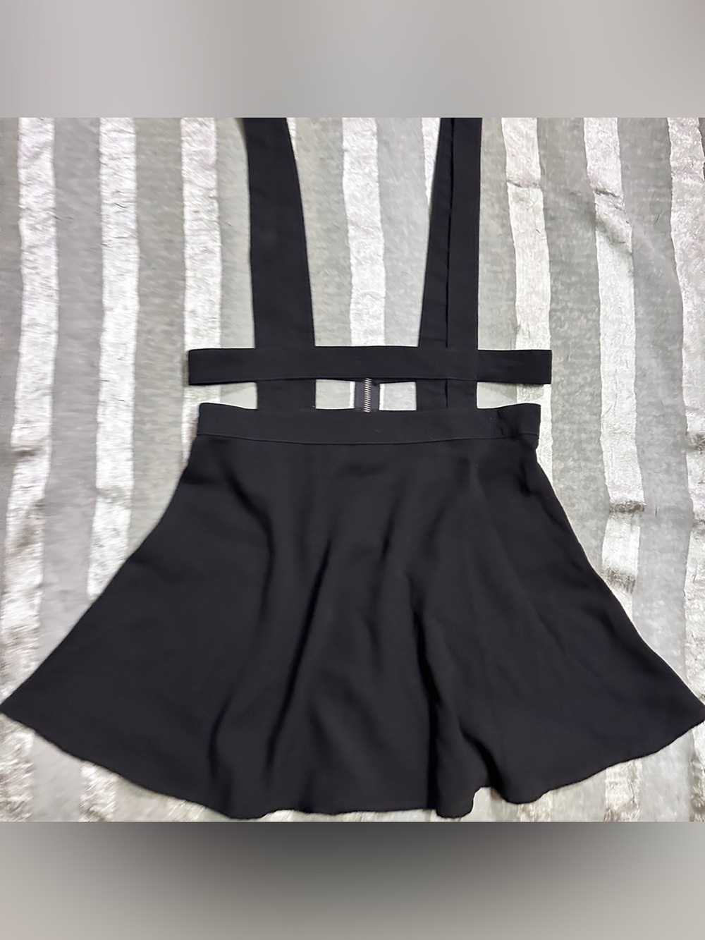 Black Whimsigoth Suspender Skater Mini Dress